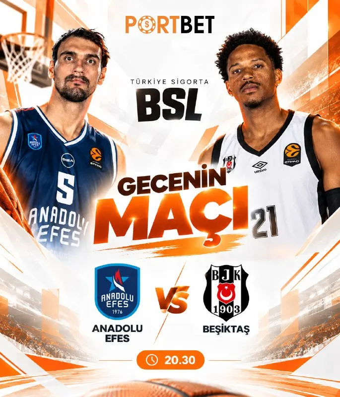🏀 Türkiye Basketbol Ligi'nde Devlerin Açılış Mücadelesi! 🆚 Anadolu Efes 1.46 - 2.90…