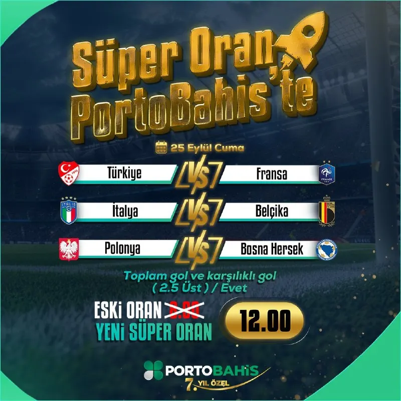 ✨ SÜPER ORAN SİZLERLE ✨ ⚽️ 12 . 00 ⚽️ 💥 EK YATIRIM ŞARTI YOK ! 🤩🤩🤩 Toplam Gol ve…