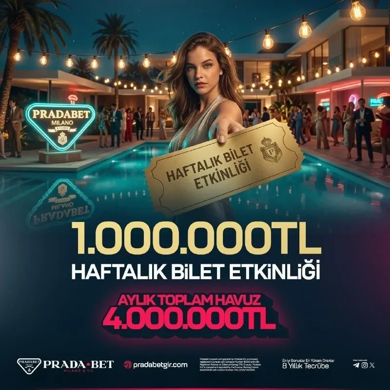 📢 4.000.000₺ BİLET ETKİNLİĞİ! 🍀Pradabet ayrıcalığıyla her hafta büyük ödül havuzuna…
