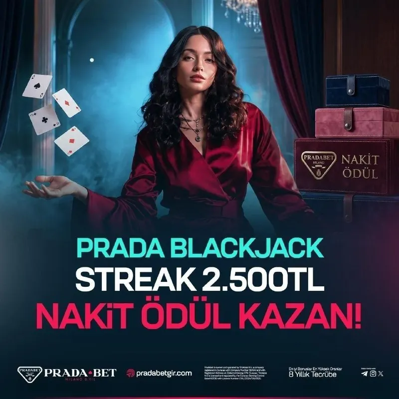 👑 PRADA BLACKJACK STREAK BAŞLADI! ❤️ 2.500₺ NAKİT ÖDÜL kazanma fırsatı seni bekliyor! 🪙…