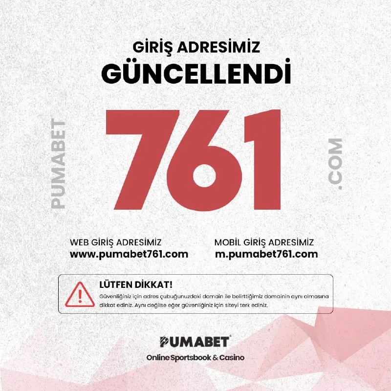 Değerli Üyelerimizin Dikkatine! Giriş adresimiz https://pumabet761.com olarak…
