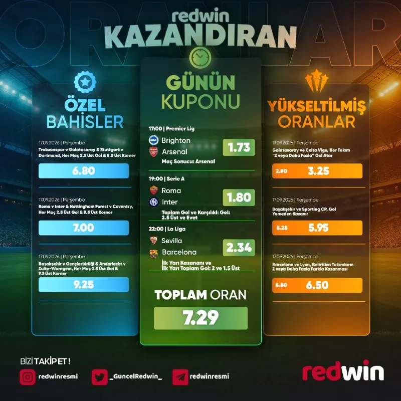 ⚽️ Bu kupon kaçmaz‼️Sadece oran değil, heyecan da zirvede. 🎁 Riskli tercihlerle yüksek…