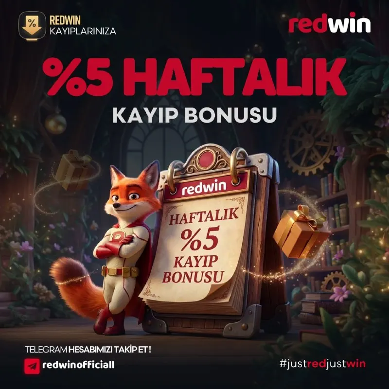 🛍 Ayrıcalıklarla dolu REDWİN VİP dünyasında HAFTALIK KAYIP BONUSU almayı unutma. ‼️…