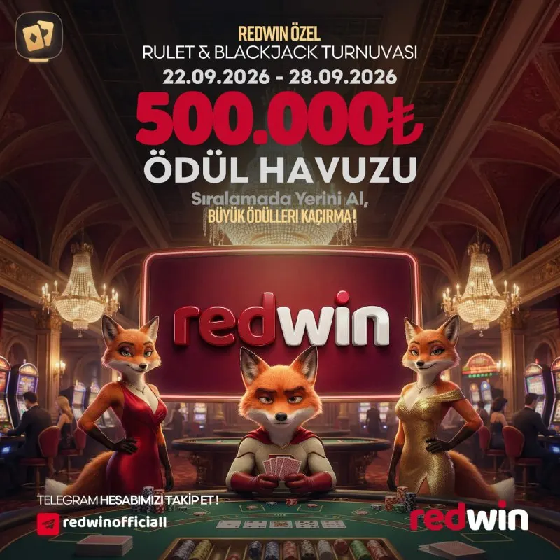 💸 Redwin kazandırmaya EYLÜL ayında da devam ediyor. 🪙 15.09.2026 - 21.09.2026 tarihleri…