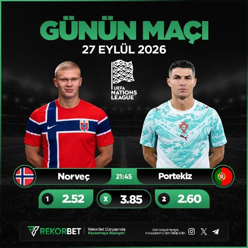 😎 Rekorbet daima kazandırıyor! 🔥 Norveç - Portekiz karşılaşmasının skorunu doğru tahmin…