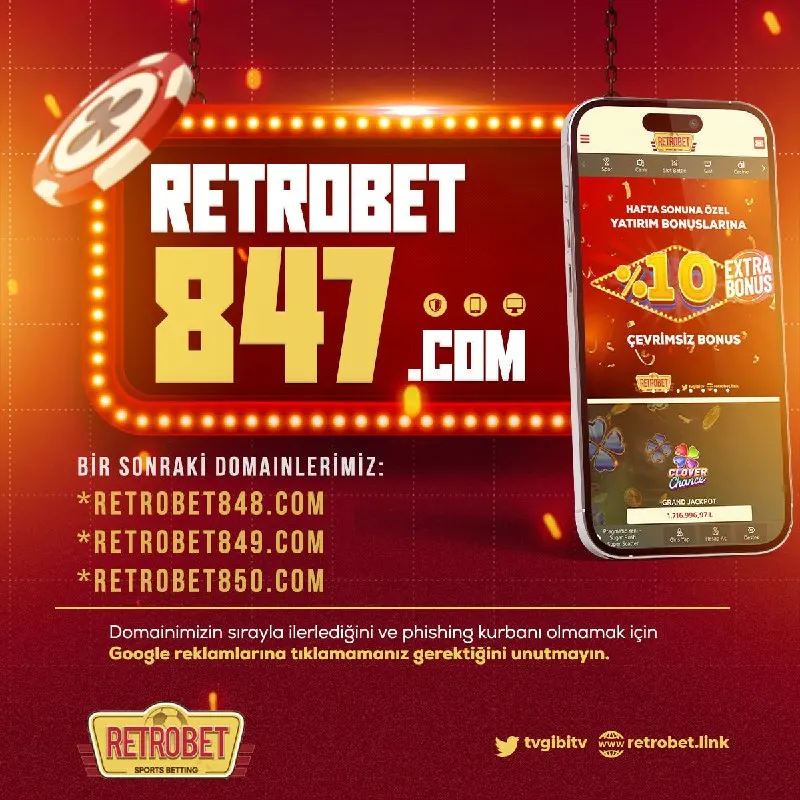 👍 Güncel adresimiz http://retrobet847.com olarak değişmiştir. ⚠️Domainimizin sırayla…
