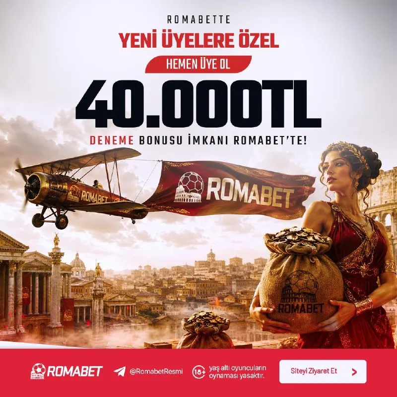 🚨 ROMA’DAN DENEME BONUSU FIRSAT! 🚨 🎁 TÜRKİYE'DE İLK VE TEK! 40.000 TL çekim imkanı sunan…
