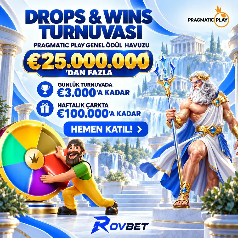 ⭐️DROPS & WINS TURNUVASI ROVBET’TE! ⭐️ €25.000.000’dan fazla genel ödül havuzu! ⭐️ Günlük…