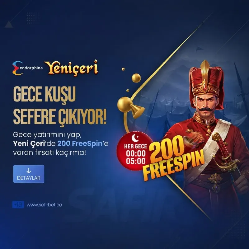 ⚔️ SAFİRBET’TE GECE SEFERİ BAŞLIYOR! 🌙 Gece 00:00 – 05:00 arasında GECE GÖREVİ AKTİF 🎰…
