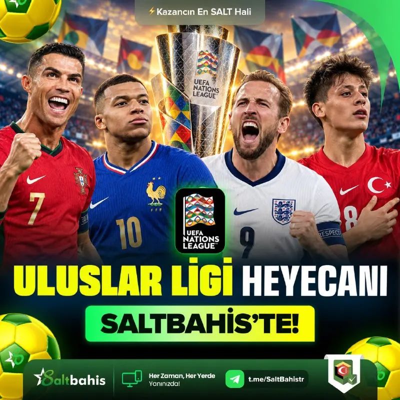 🇪🇺 UEFA ULUSLAR LİGİ HEYECANI SALTBAHİS’TE! 🇪🇺 🎉🎉🎉🎉🎉🎉 🚀 Milli takımlar sahnede! ⚽ Dev…