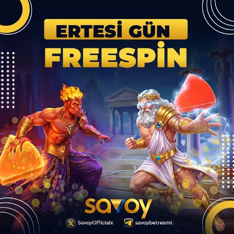 💣 KAYBETSEN de SAVOY da ÖDÜL VAR 💣 😎 Her gün kaybınıza özel ücretsiz Ertesi Gün Free…