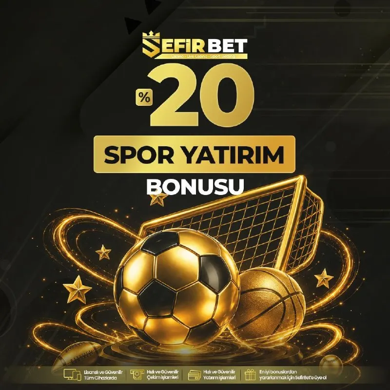 🏆SEFİR BET’TE %20 SPOR YATIRIM BONUSU FIRSATI! ⭐️ Her Yatırımda Kazanmanın Keyfi Seninle!…