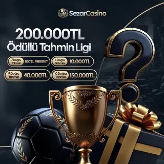 👑 SezarCasino' da 2️⃣0️⃣0️⃣.0️⃣0️⃣0️⃣ 🎁🎁 🎁 Ödüllü Tahmin Ligi Başladı! 🏆Futbol bilginle…