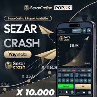 👑 Sezar Casino ve Popok İşbirliğiyle Beklenen An Geldi: Sezar Crash Yayında! 👑 ✖️…