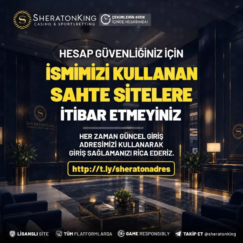 🔐HESAP GÜVENLİĞİNİZ BİZİM İÇİN ÖNEMLİ! ➡SheratonKing adını kullanarak oluşturulan sahte…