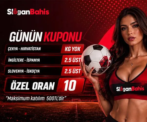 😍😍😍😍😍😍😍😍😍😍 😍SLOGANBAHİS’TEN ÖZEL ORAN 😍ÇEKYA - HIRVATİSTAN 😍KG YOK 😍İNGİLTERE - İSPANYA…
