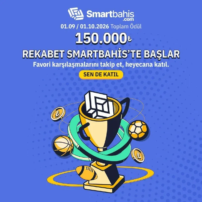 📊 Liderliğe Giden Yol, Smartbahis Spor Turnuvası'ndan Geçiyor! 🏆 150.000₺ ödüllü…