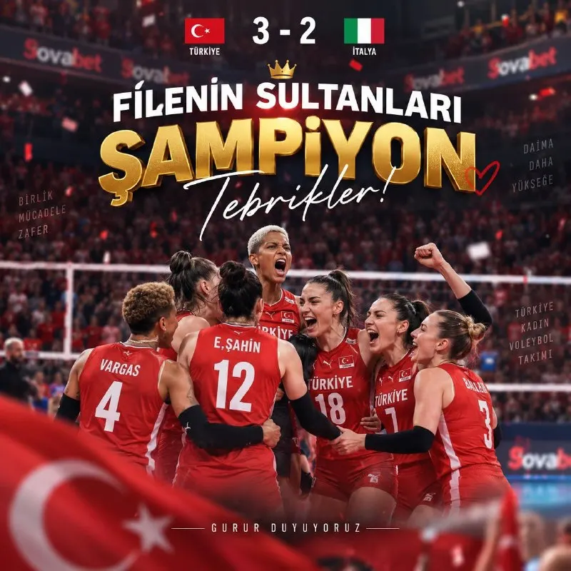 🇹🇷FİLENİN SULTANLARI ŞAMPİYON! 🏆 🇹🇷Türkiye 3 – 2 İtalya 🇮🇹 🏆Büyük bir mücadele ve üstün…