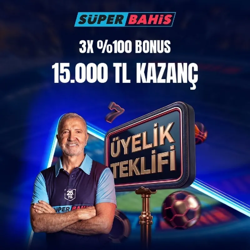 Süperbahis’ten 3x %100 Üyelik Bonusu! İlk 3 yatırımınıza özel, her yatırımda 5.000 TL’ye…