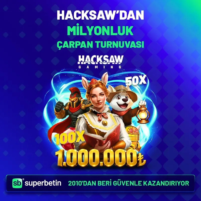 🎰🔥 TEK ÇARPANLA 1.000.000₺’LİK YARIŞ SUPERBETİN’DE! 💥 25–27 EYLÜL boyunca Hacksaw…