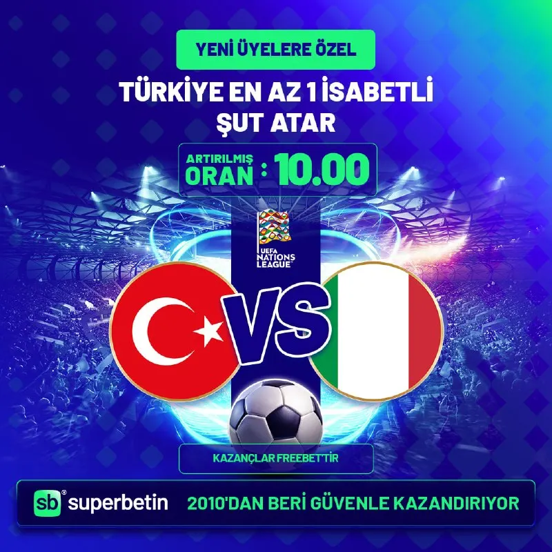 YENİ ÜYELERE ÖZEL MİLLİ FIRSAT YENİ ÜYELER SUPERBETİN'DE KAZANIYOR⚽️ ⚽️ A Milli Takımımız…