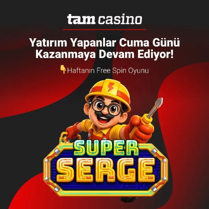 💸Bu haftaki aktif üyelerimize özel free spinler Super Serge oyununa eklendi…