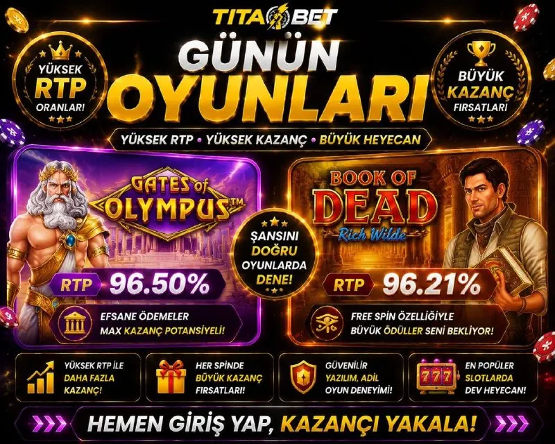 🎰GÜNÜN YÜKSEK RTP’Lİ OYUNLARI! 🎰 Bugün kazanç potansiyeli yüksek favori oyunlar sizleri…