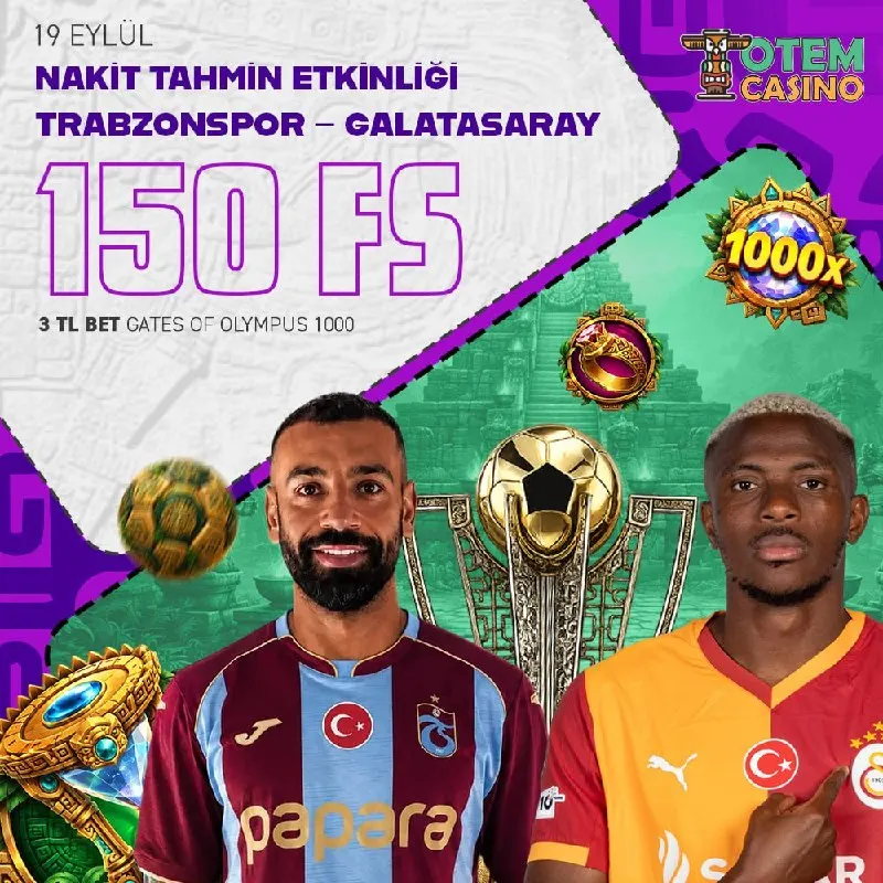 ⚽ TOTEM CASİNO ÖDÜLLÜ TAHMİN ETKİNLİĞİ DEVAM EDİYOR! ⚽ 💰 Trabzonspor - Galatasaray maçına…