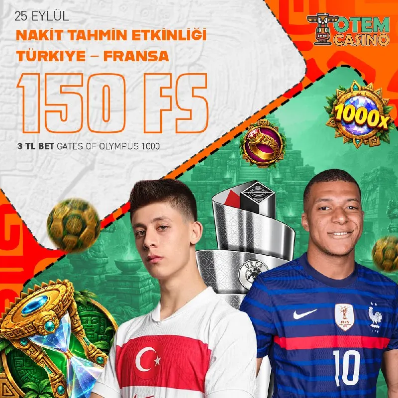 ⚽ TOTEM CASİNO ÖDÜLLÜ TAHMİN ETKİNLİĞİ BAŞLADI! ⚽ 💰 Türkiye - Fransa maçına özel tahmin…