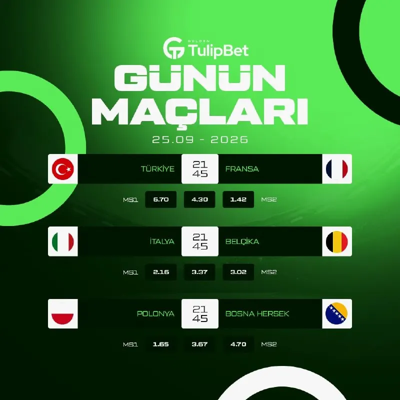 👀 Futbol heyecanı art arda dev karşılaşmalarla devam ediyor! 🔘TÜRKİYE 🆚 FRANSA 🔘İTALYA 🆚…