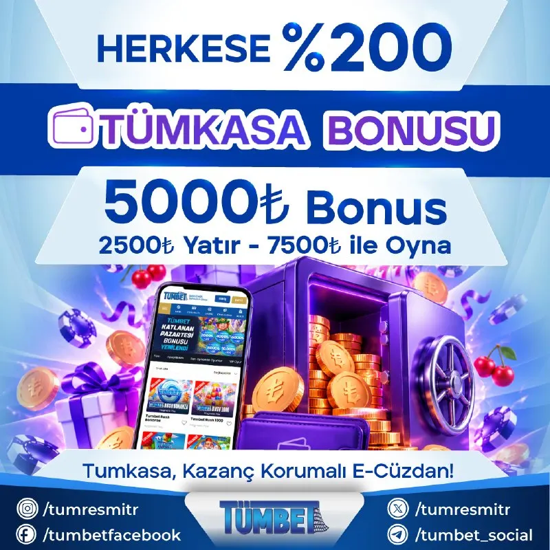 🎁Herkese %200 Tümkasa Bonusu🎁 Tümkasa ile yapacağınız bir sonraki yatırımınıza 5000 TL’ye…