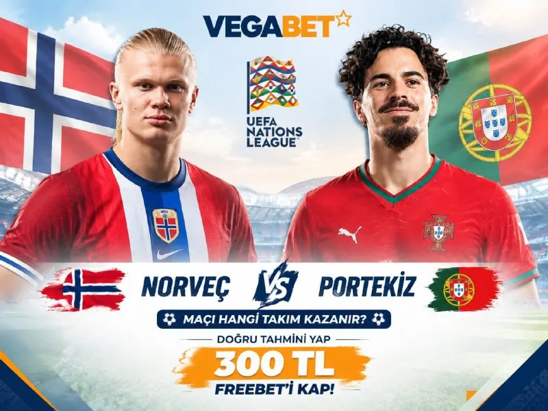 🏟Maçı hangi takım kazanır?⚽️ 🇳🇴Norveç 🆚 Portekiz🇵🇹 ✅Doğru tahmini yap.✅ 💸300 TL Freebet'i…