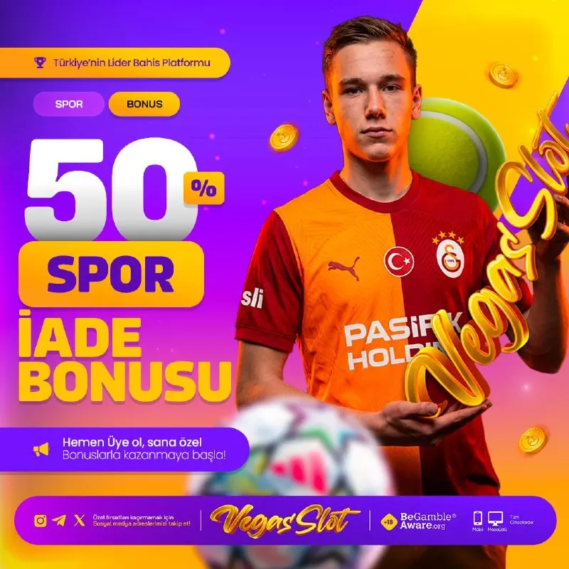 🏆 %50 GÜNLÜK SPOR İADE BONUSU 🏆 ⚽️ Kupon Yattı Diye Üzülme, Vegasslot'ta Maç Devam…