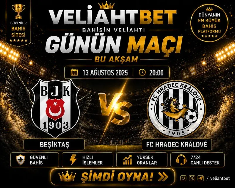 ⚽️ Günün Maçı Bu Akşam! 🦅 Beşiktaş 🆚 FC Hradec Králové ⏰ 20:00 🔥 Beşiktaş sahasında…