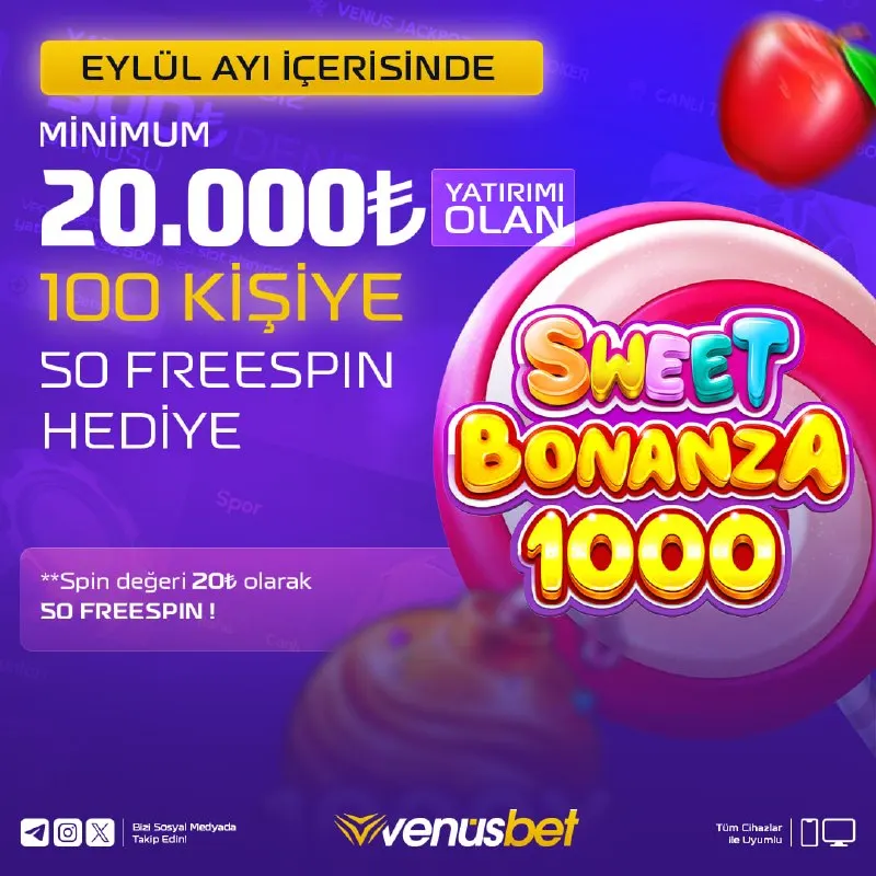 😵💫 #Venus’te kazandıran etkinlikler hız kesmiyor; her gün yeni bir fırsat seni bekliyor!…