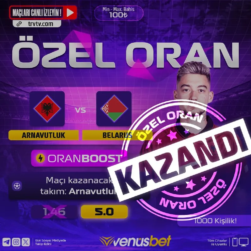 👆 Durmadan Kazandıran ORANBOOST! #Venus’te her gün Mega Avantajlar sizleri bekliyor! ➡️…