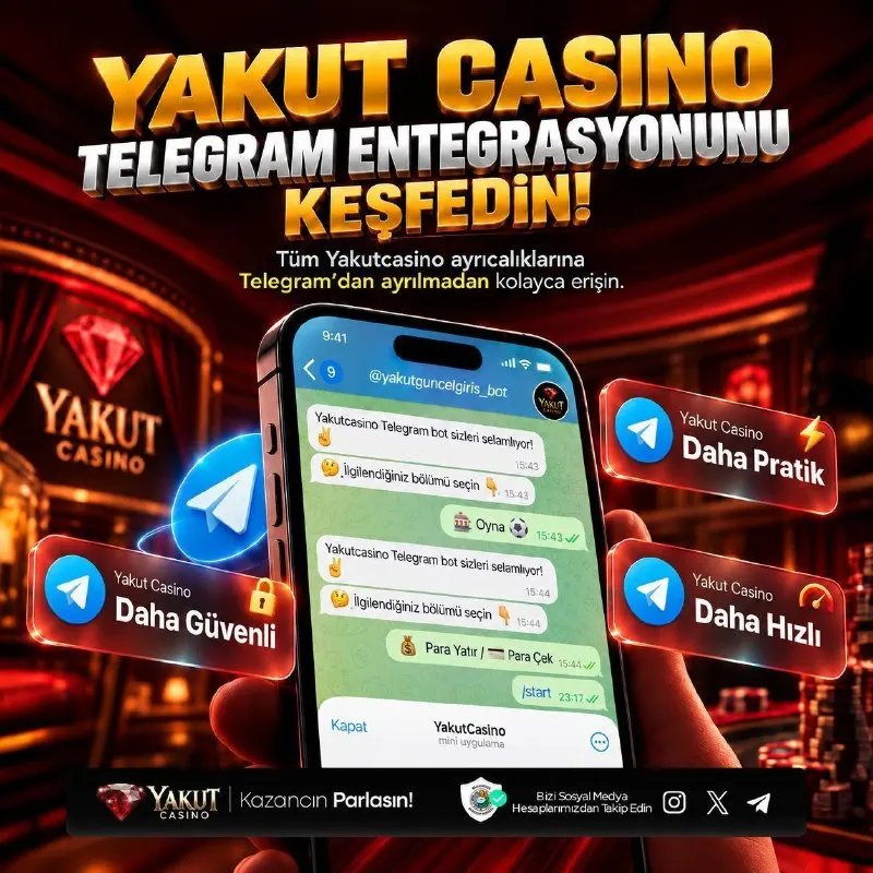 ❤️Yakutcasino artık Telegram’da, size daha yakın! ☺️ Tek Tıkla Hemen Keşfet ☺️ 🎉 KOD…