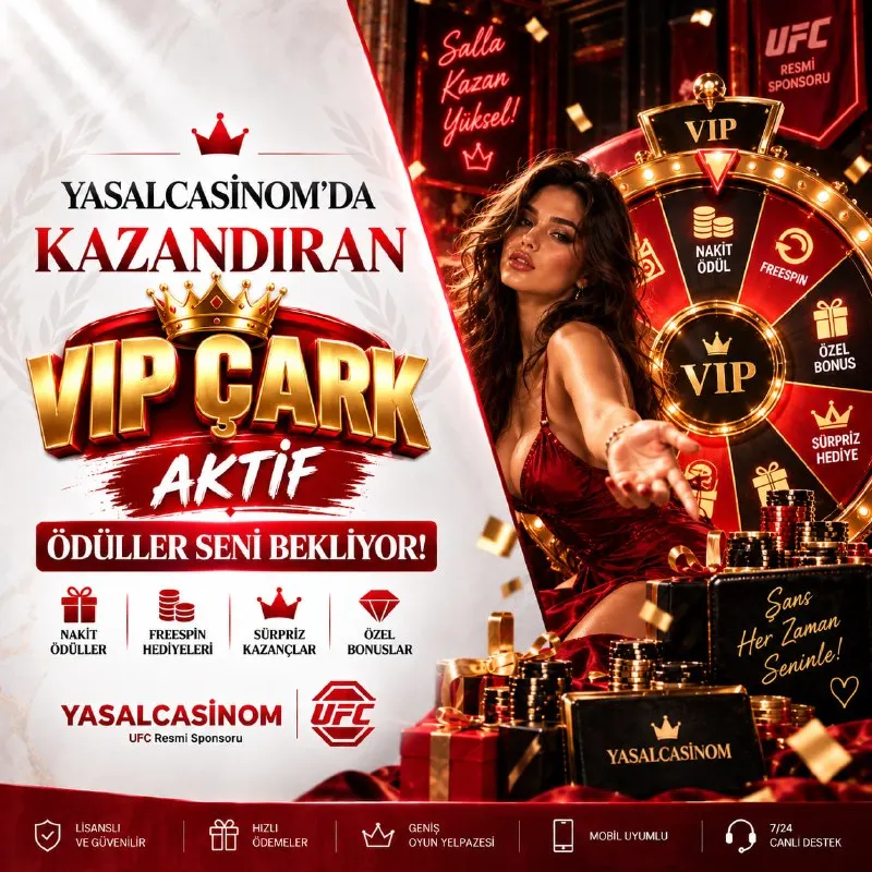 🌟YASALCASİNOM’DA KAZANDIRAN ÇARK AKTİF ❗️VIP Çark Bonusundan her gün faydalanabilirsiniz!…