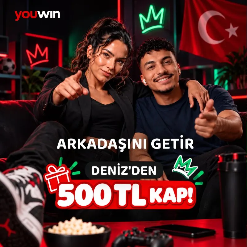 👥 ARKADAŞINI GETİR, ₺500 BEDAVA BAHİS KAZAN! ⚽️ Youwin’e arkadaşını davet et, şartları…