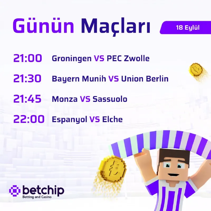 🎯 Futbol coşkusunu zirveye taşıyın! Groningen - PEC Zwolle, Bayern Munih - Union Berlin…
