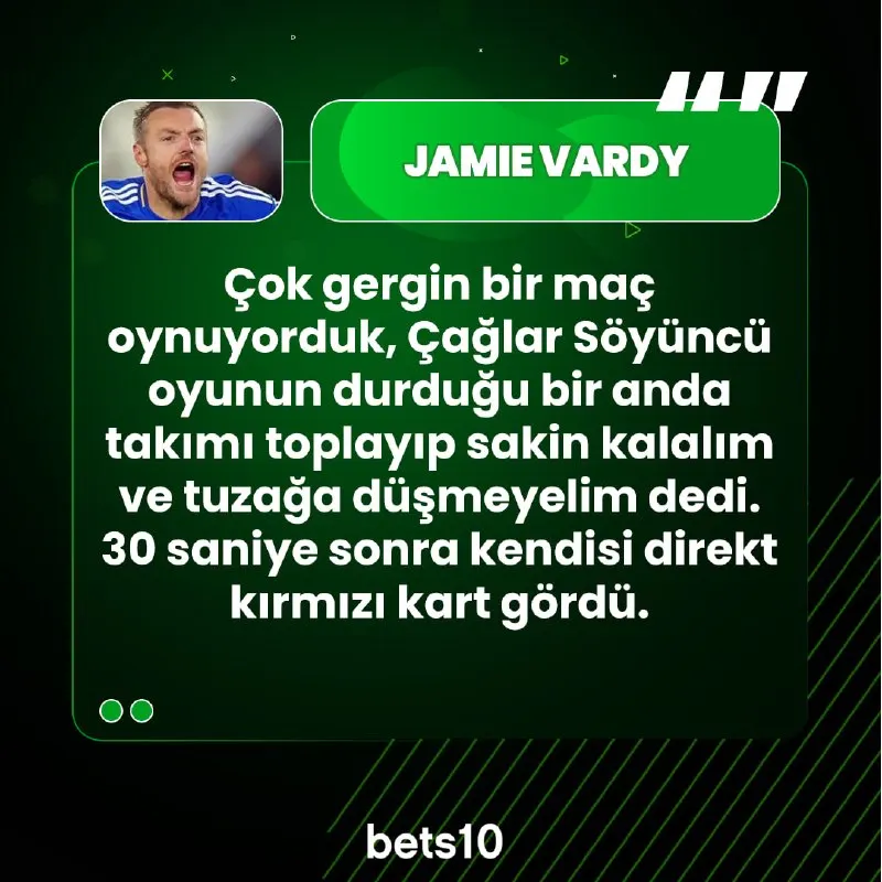 🎙 Jamie Vardy, Çağlar Söyüncü’nün gergin maçta takımı sakin olmaya çağırdığını, ancak 30…