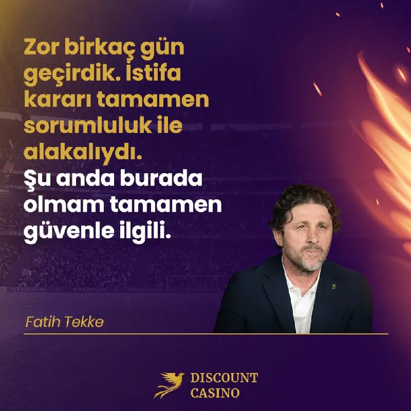 🎙 Fatih Tekke, zor günler geçirdiklerini ve istifa kararının tamamen sorumluluk…