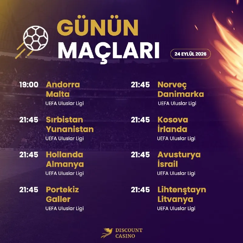 📊 İstatistikler ve form durumları maçların seyrini belirliyor! Discount Casino’da günün…