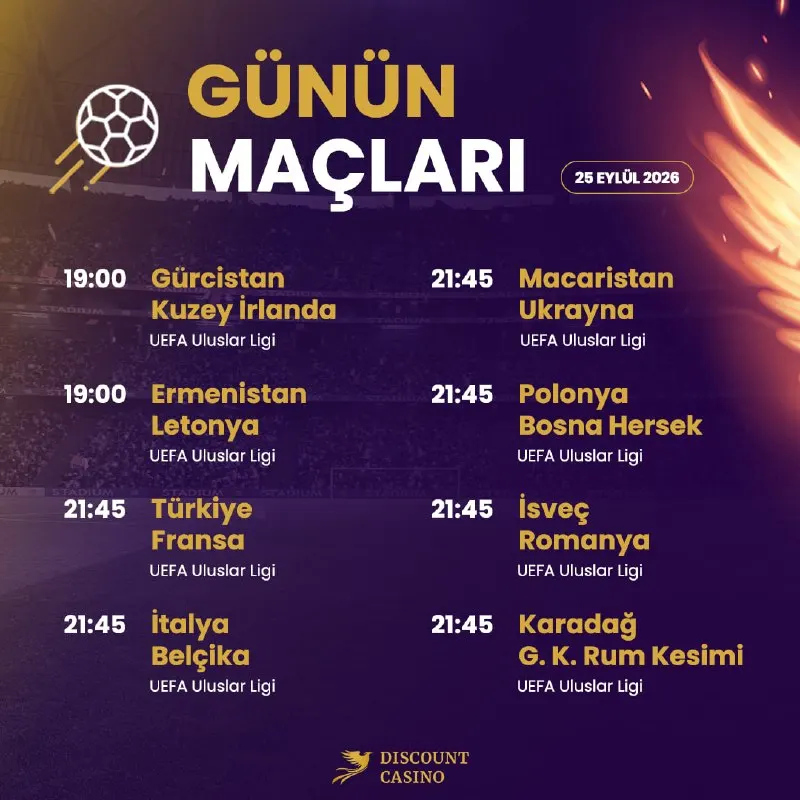 🔥 Ateşli mücadeleler ve sürpriz sonuçlar tüm futbol severlerini bekliyor! Discount Casino…