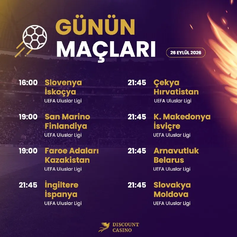 🌟 Yıldızlar sahada parlıyor ve heyecan katlanarak artıyor! Discount Casino’da günün…