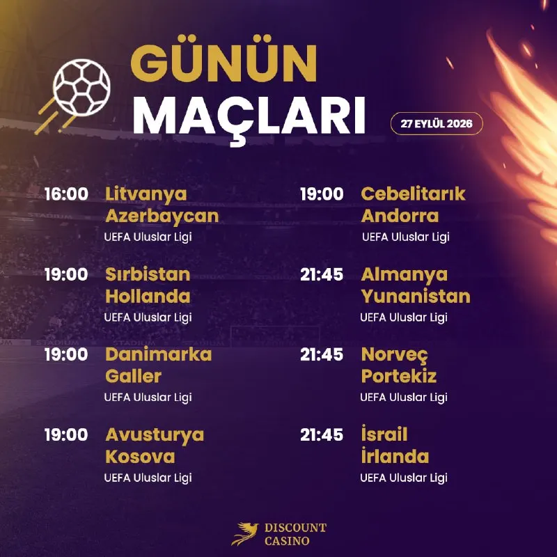 ⏱️ Maç saati yaklaştıkça oranlar ve fırsatlar netleşiyor! Discount Casino ile günün…