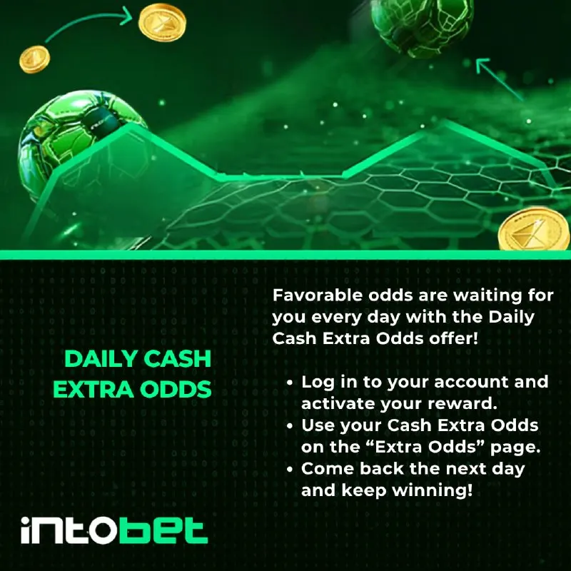 🔎 Boosted odds on lock every single day. Boost your ticket with intobet's Daily Cash…