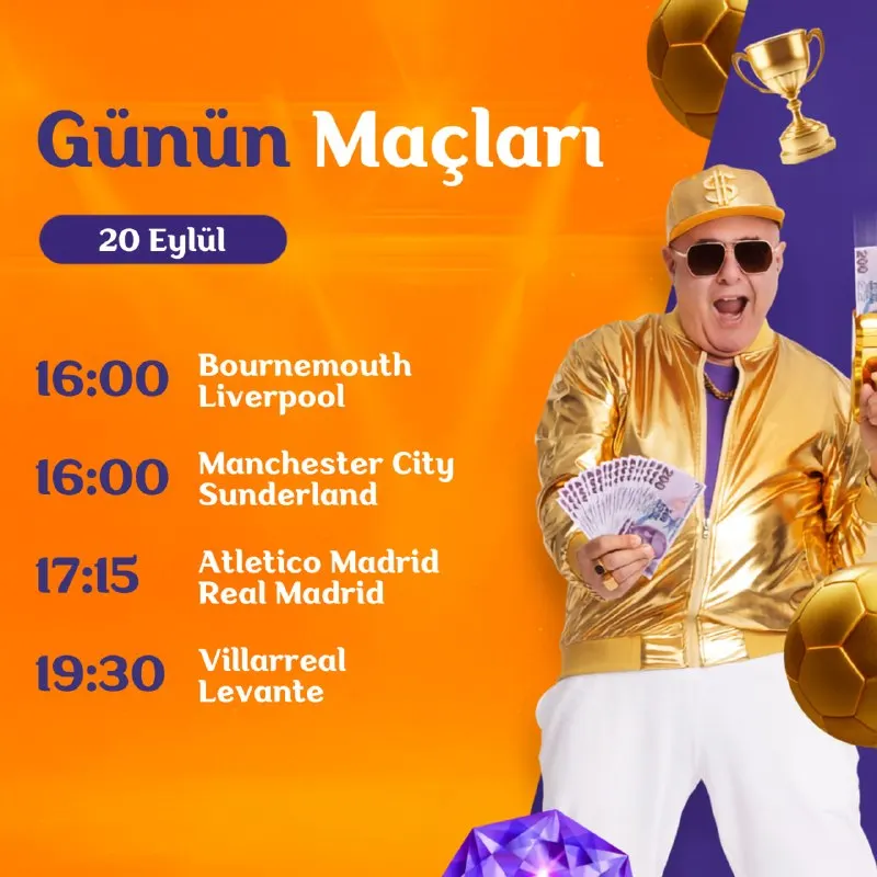 ⭐️ 20 Eylül dev maçlarıyla Milyar dünyasında yerinizi alın! Bournemouth - Liverpool…