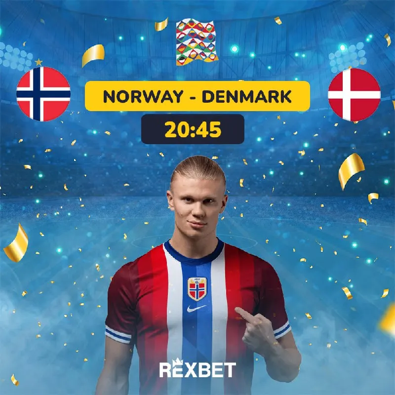 ⚽️ Nations League showdown as Norway clash with Denmark! Grab crazy high odds at Rexbet…