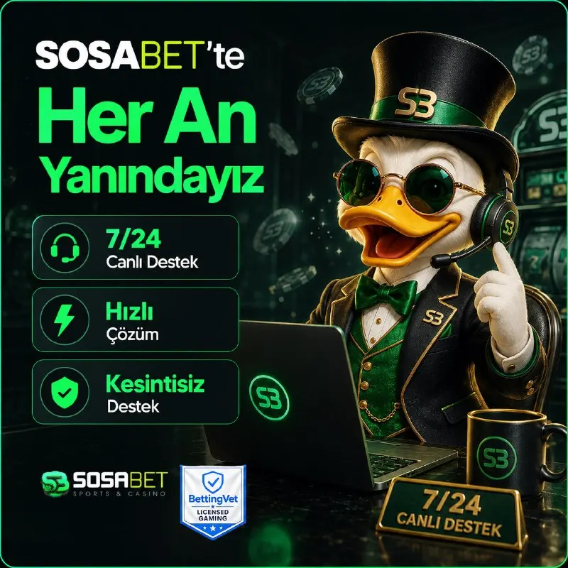 💚 SosaBet’te ihtiyaç duyduğun her an destek yanında! 🌟 7/24 canlı destek ekibine ulaş…